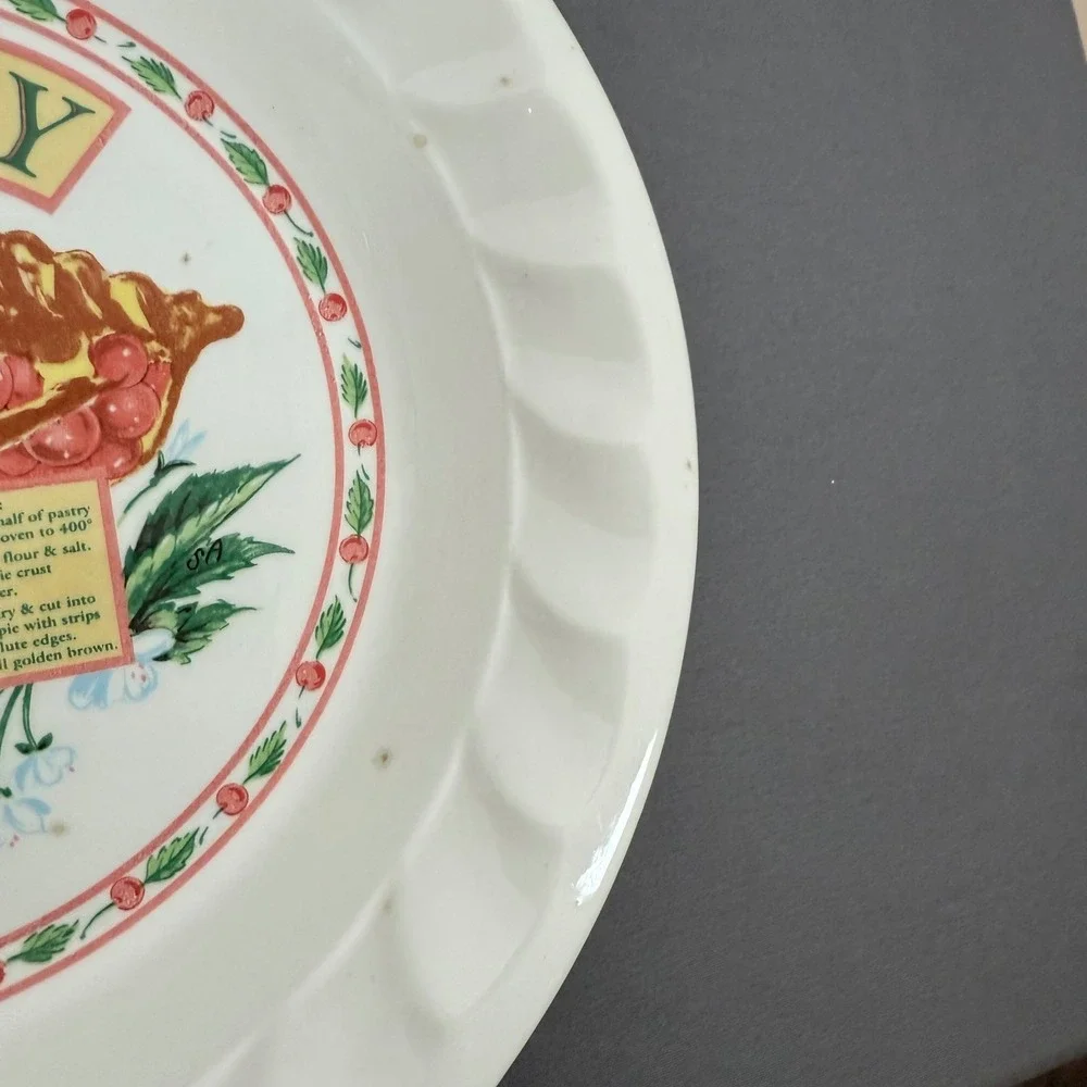 Golden Pie Collection Cherry Pie Recipe Pie Plate Dishwasher Microwave Oven Safe
